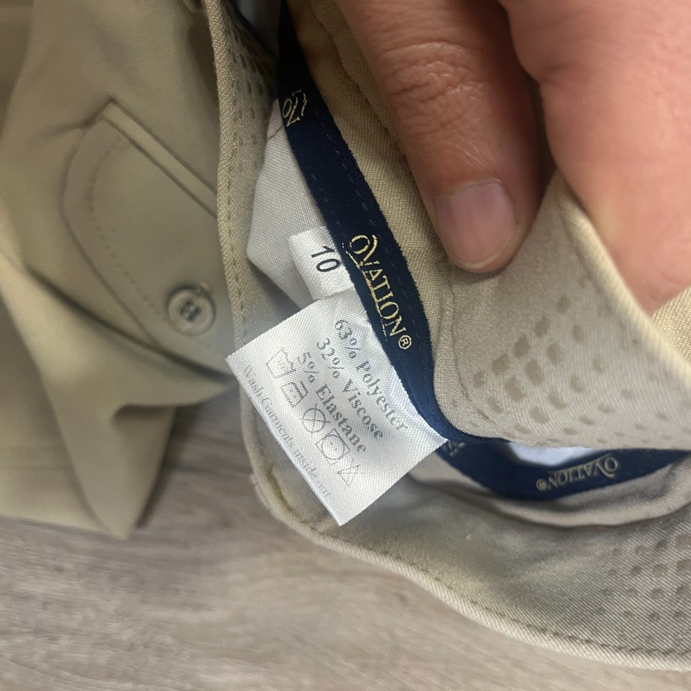 Ovation Riding Pants Youth Size 10 Tan Equestrian Breeches Stretch - Picture 4 of 7